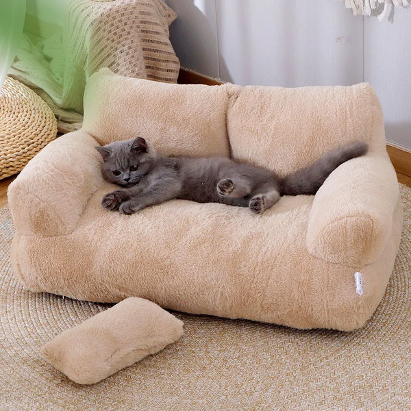 Luxury Plush Cat Bed - ellefancypets.com