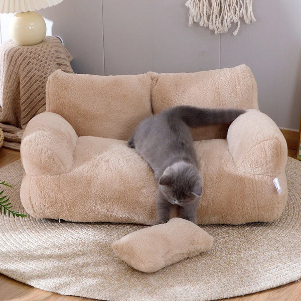 Luxury Plush Cat Bed - ellefancypets.com