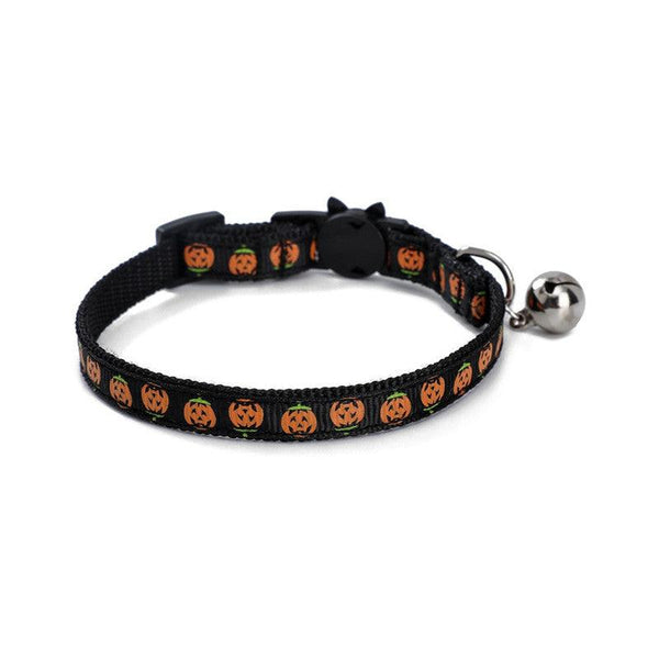 Enchanting Striped Halloween Cat Collar - Unleash The Magic On Your Feline Friend!-2