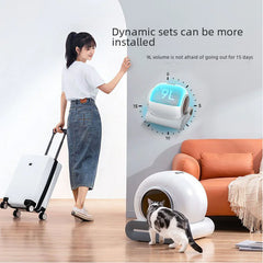 Automatic Cat Litter Box with Odor Control (Large) - ellefancypets.com